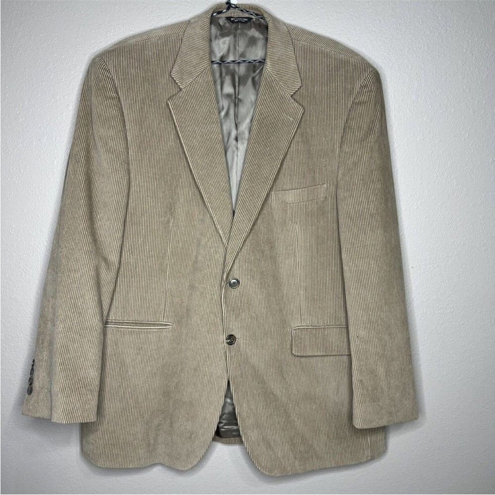 LAUREN Ralph Lauren Men's Brown Corduroy Single Breasted Blazer Size 44R